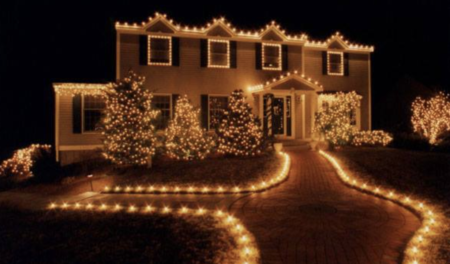 this image shows Christmas light installation in Granite Bay, CA