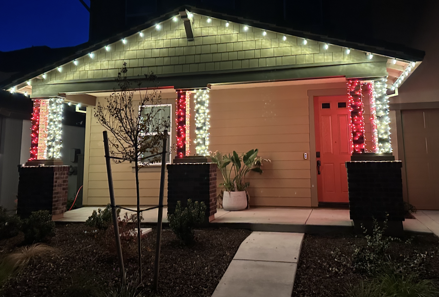 Sacramento-Christmas-light-installation this image shows Christmas light installation in Sacramento, CA